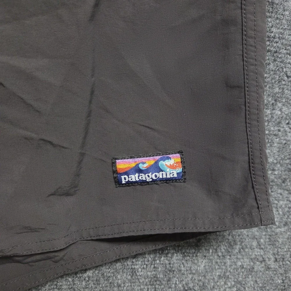 Patagonia Wavefarer Board Shorts Men 35 Black Nylon Swim Worn Wear Unlined